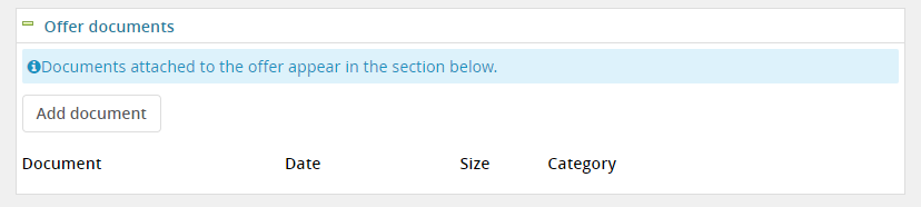 Offer documents section of the MyTrack offer card