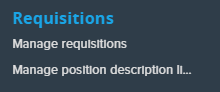 Manage Requisitions from the MyTrack menu.