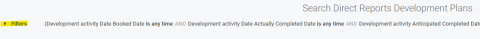 Filters section in Enhanced Reporting